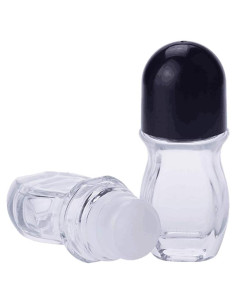 2 Botellas de Vidrio Reutilizables 50ml NATUWORLD con Rodillo