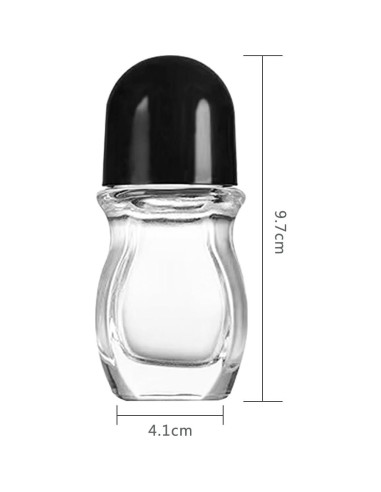 4 Botellas de Vidrio Rellenables 30ml PYAWI con Rodillo