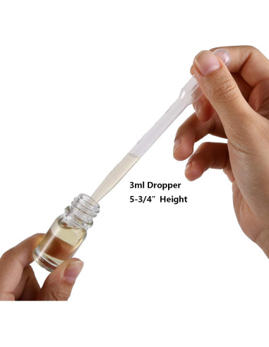 Jucoan 40 Botellas de Vidrio 5ml con Rodillo Acero Inoxidable