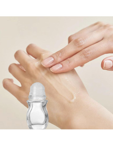 4 Botellas de Vidrio Rellenables 30ml PYAWI con Rodillo