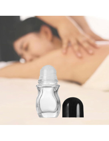 4 Botellas de Vidrio Rellenables 30ml PYAWI con Rodillo