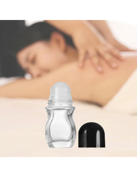 4 Botellas de Vidrio Rellenables 30ml PYAWI con Rodillo 4 Botellas de Vidrio Rellenables 30ml PYAWI con Rodillo