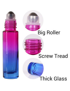 4 Botellas de Rodillo de Vidrio Inice 10ml Color Gradiente 2