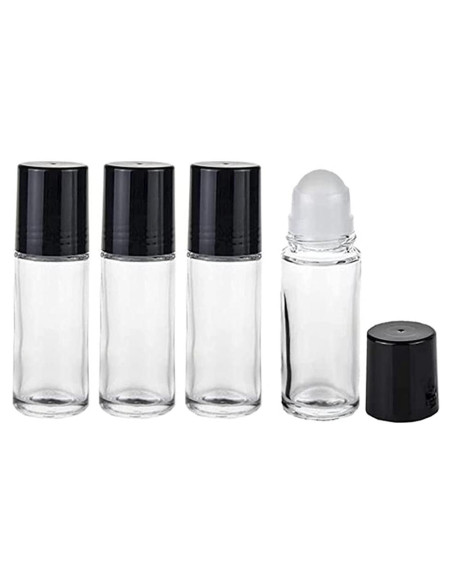 4 Botellas de Rodillo de Vidrio 50ml Lokusel para Aceites