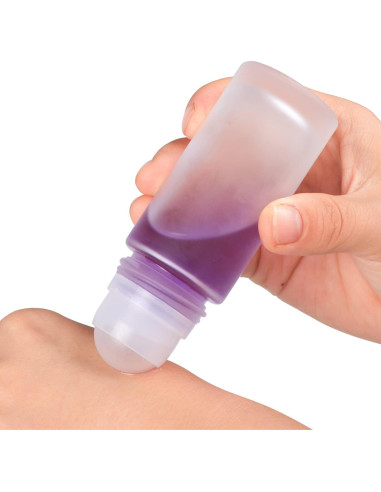 4 Botellas de Rodillo de Vidrio 50ml Lokusel para Aceites