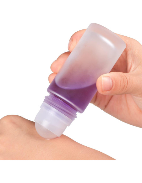 4 Botellas de Rodillo de Vidrio 50ml Lokusel para Aceites