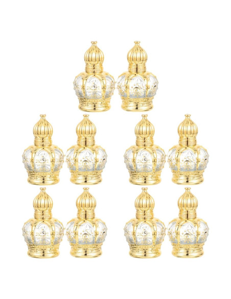 Botellas de Perfume Vintage Housoutil 10ml Vidrio Dorado