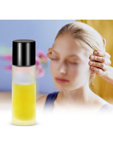 4 Botellas de Rodillo de Vidrio 50ml Lokusel para Aceites