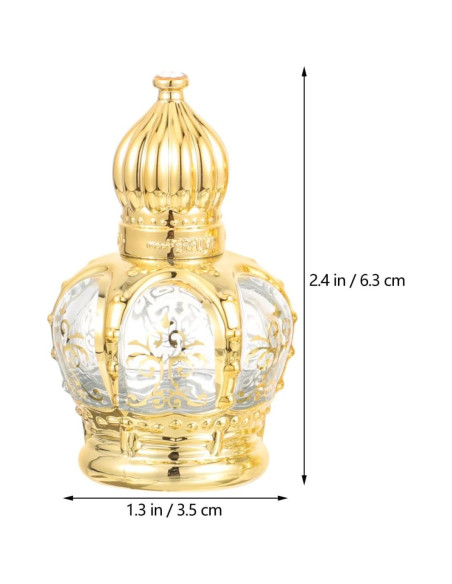 Botellas de Perfume Vintage Housoutil 10ml Vidrio Dorado