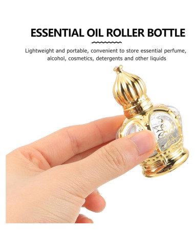 Botellas de Perfume Vintage Housoutil 10ml Vidrio Dorado