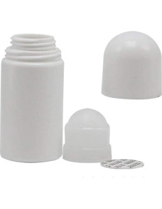 4 Botellas Reutilizables Roll On 50ml WsjiaboFux Blancas 2