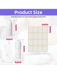 10 Botellas Vacías Roll-On 50ml LJZP Plástico Blanco Reutilizables 2