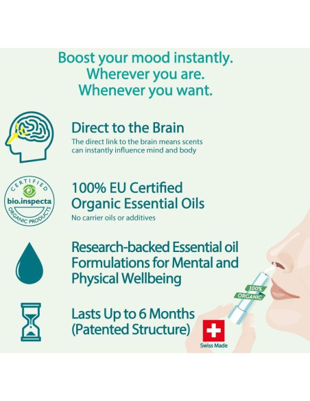 Inhalador Nasal Aromaterapia AromaStick Suiza 1 Varita 30ml