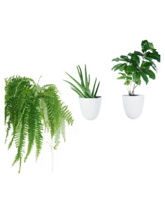 Macetas de Pared Autorriego Make Good - Juego de 3 Blancas