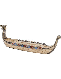 Quemador de Incienso Comeon Barco Dragón Resina 25cm 2
