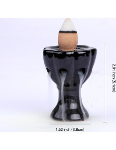 Quemador de Incienso Cerámico Mini WEWAYSMILE Taza 9.66x8.38cm 2