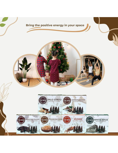 Conos de Incienso Trumiri Woody - 60 Conos Aromatizados