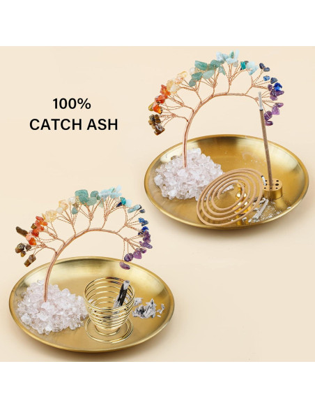 Soporte de Incienso ZenBless 7 Chakras Metal Redondo