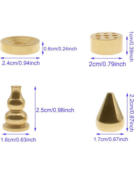 4 Soportes de Incienso de Latón HAJXZH - Dorado