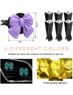 Ambientador de Auto KVAEY 9 PCS Lazo Rosa Universal 2