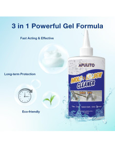 Gel Limpiador Negro para Manchas de Azulejos y Lechada Apulito 2