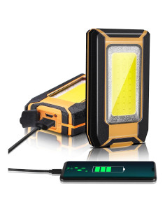 Paquete de 2 luces de trabajo LED 40W 1600LM recargables