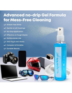 Kit de Limpieza de Gafas OPTIPAK 2x30ml Spray + 2 Paños Microfibra 2