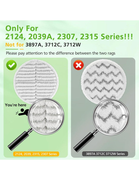 Almohadillas de Reemplazo Bissell Spinwave 2124 - 8 Piezas