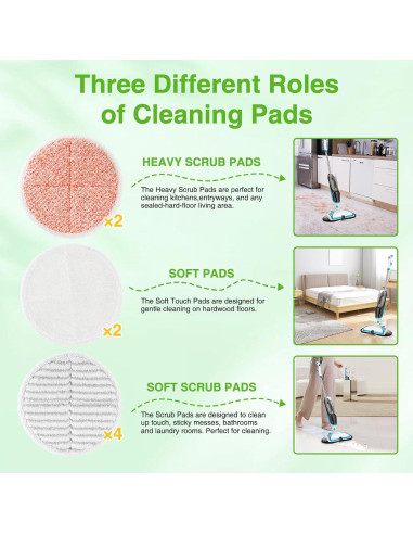 Almohadillas de Reemplazo Bissell Spinwave 2124 - 8 Piezas