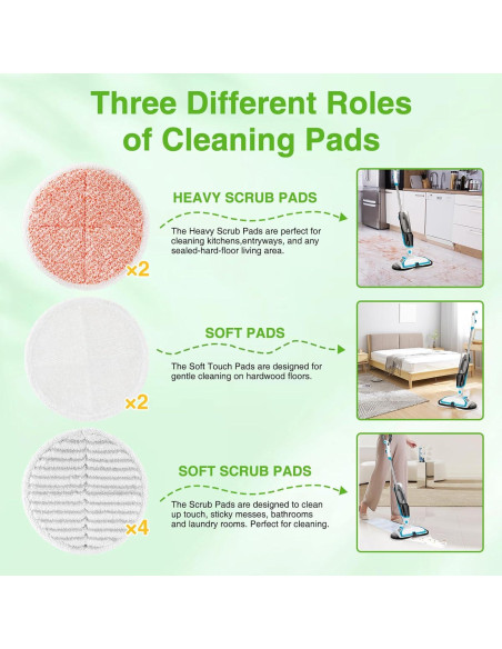 Almohadillas de Reemplazo Bissell Spinwave 2124 - 8 Piezas