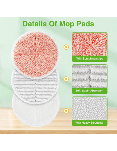 Almohadillas de Reemplazo Bissell Spinwave 2124 - 8 Piezas
