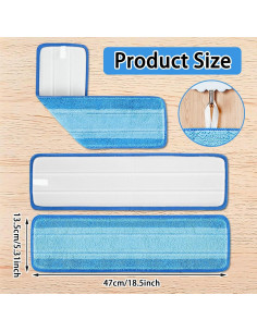 4 Almohadillas de Reemplazo Microfibra Suoundey 45.72x13.46cm 2