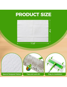 Recambios de Mopa Secos UKEENOR 160 Paquetes 20.1x29.5cm 2