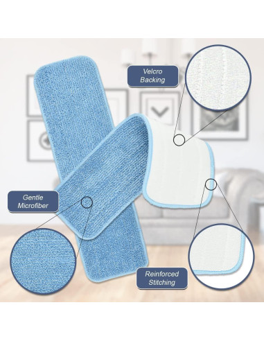 Paquete de 6 Almohadillas de Microfibra 45 cm Layers - Reutilizables