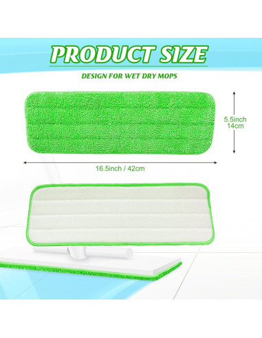 Paquete de 40 Almohadillas de Microfibra LOYIM Verde 42x13.3cm