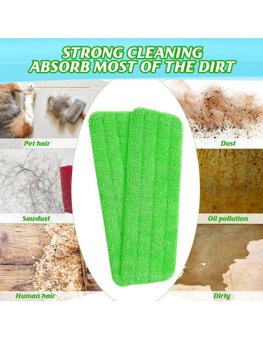 Paquete de 40 Almohadillas de Microfibra LOYIM Verde 42x13.3cm