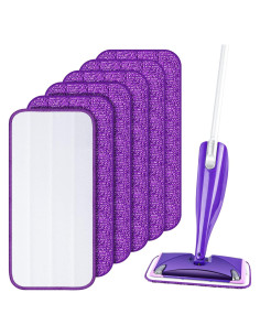 Almohadillas de Mopa Reutilizables UMAYCOOL para Swiffer WetJet - Paquete de 6
