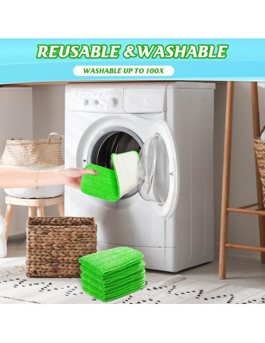 Paquete de 40 Almohadillas de Microfibra LOYIM Verde 42x13.3cm