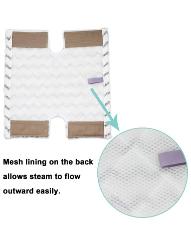 Paquete de 6 almohadillas de microfibra para mopas Shark