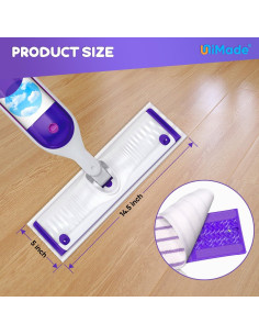 48 Almohadillas de Trapeador Microfibra UNIMADE 33-37 cm 2