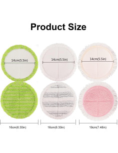 Almohadillas de Mopa Eléctrica GreeSuit 16 cm - 8 Paquete 2