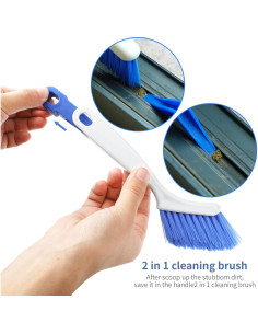 10 Piezas Cepillo de Limpieza 2-en-1 Patelai para Ventanas y Puertas 2