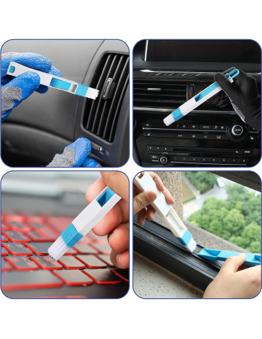 10 Piezas Cepillo de Limpieza 2-en-1 Patelai para Ventanas y Puertas