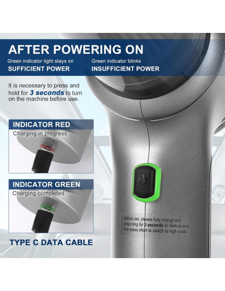Mini Aspiradora Inalámbrica Easges 3 en 1 15000PA Gris