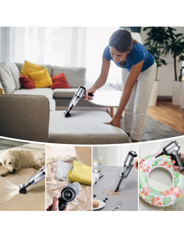 Mini Aspiradora Inalámbrica Easges 3 en 1 15000PA Gris