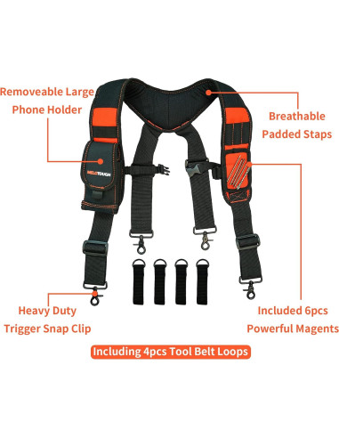Tirantes Magnéticos MeloTough para Cinturón de Herramientas