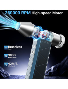 Soplador de Aire Comprimido Hingso 380000RPM Recargable 6000mAh 2