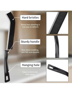 Cepillo de limpieza de ranuras Genérico - 2 unidades, negro 2