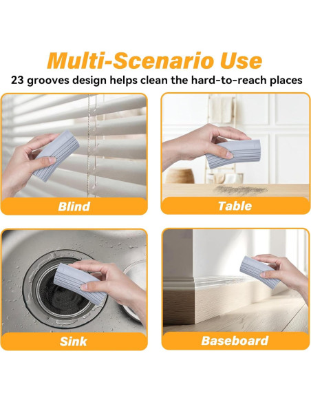 Esponja Limpiadora Húmeda YFUIF 2-Pack Multiusos Gris