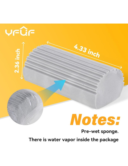 Esponja Limpiadora Húmeda YFUIF 2-Pack Multiusos Gris